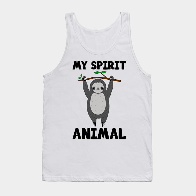 Cute Sloth My Spirit Tank Top by KawaiiAttack